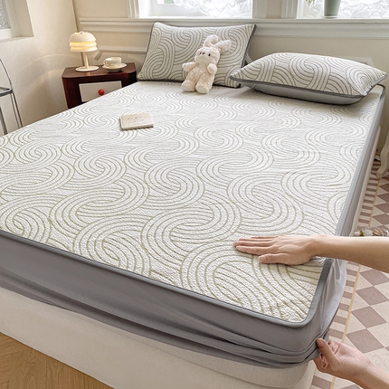 Cosantóir Mattress Uiscedhíonach Cosaint Plush Slán