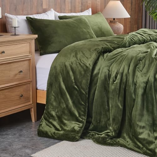 Tacar Comforter Veilbhit Foraoise Glas – Tacar Leapa Trí Phíosa Ultra-Bog Cuilteáilte