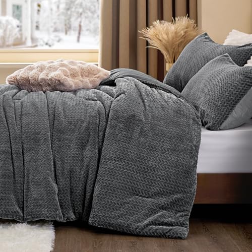 Tacar Flannel Cniotáilte & Compord Veilbhit Inchúlaithe – Uigeacht 3D Duilleog Tacar Leapa 3 Phíosa