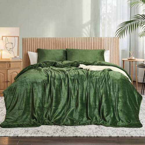Tacar Comforter Veilbhit Foraoise Glas – Tacar Leapa Trí Phíosa Ultra-Bog Cuilteáilte